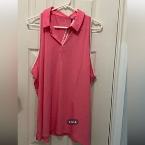 Puma Size Xxl Pink Collared Top NWT (buttery Soft)